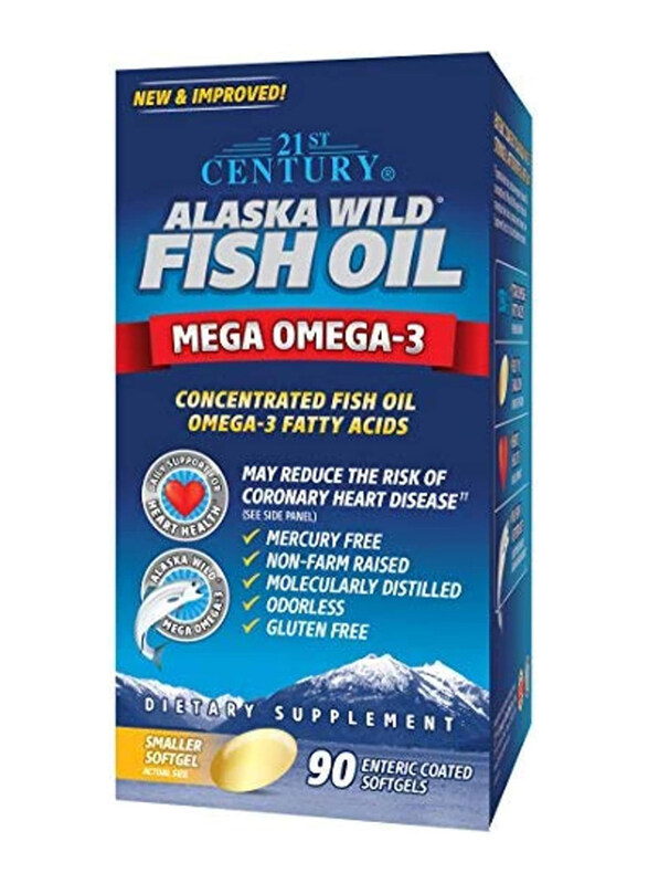 

21St Century Alaska Wild Fish Oil Enteric Coated Softgels, 90 Softgels