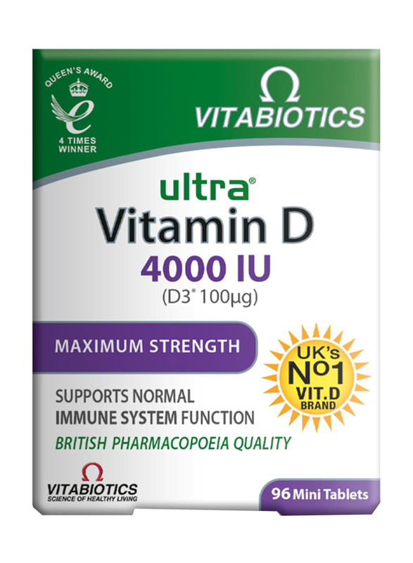 Vitabiotics Ultra Vitamin D 4000IU, 96 Tablets