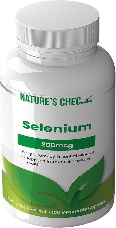 

Nature's Chec Selenium, 200 mcg, 100 Veg Capsules, Antioxidant & Immune System Support