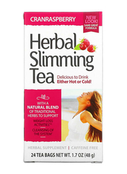 21St Century Herbal Slimming Cranraspberry Tea, 24 Tea Bags