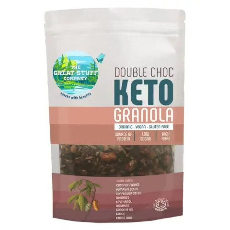 

The Great Stuff Company Organic Double Choc Keto Granola with Nuts & Seeds 250 g