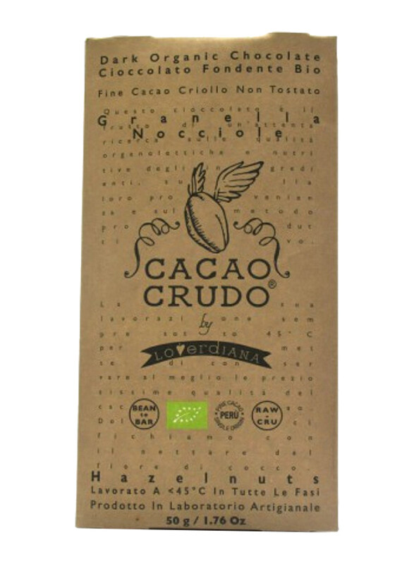 

Cacao Crudo Dark Chocolate & Hazelnuts Chocolate, 50g