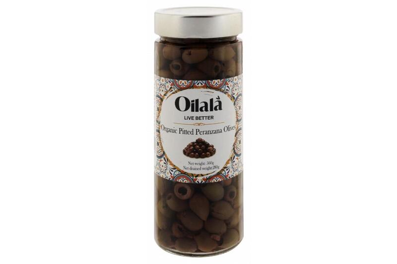 Oilala Organic Pitted Peranzana Olives 560G