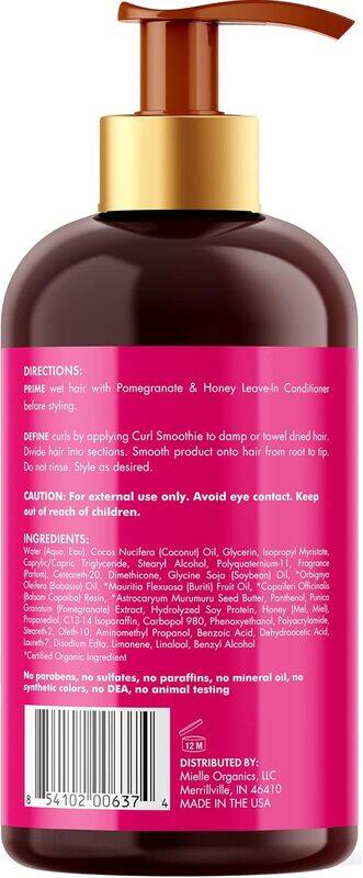 Mielle Organics Pomegranate & Honey Curl Smoothie, 12 Ounce (355 ml) (Pack of 1)