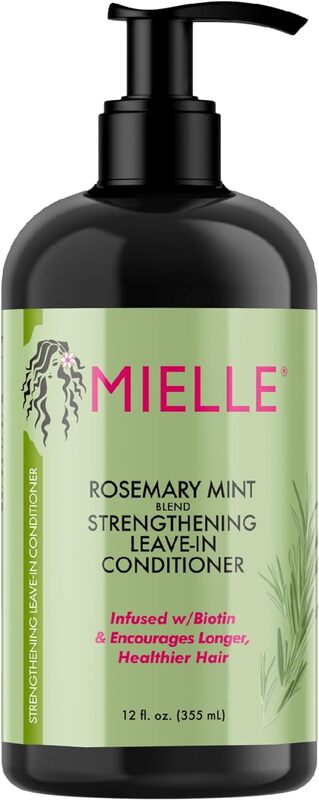 

Mielle Organics Rosemary Mint Strengthening Leave-In Conditioner, Supports Hair Strength, Smooth Conditioner for Dry and Crinkled Hair, Weightless Hai