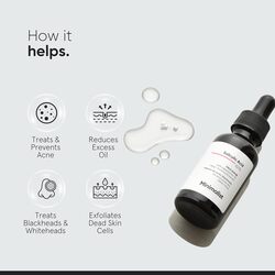 Minimalist 2% Salicylic Acid Serum For Oily Skin  Helps With Open Pores, Breakouts, Blackheads & Bumpy Texture BHA Based Exfoliant for Oily Skin 30ml