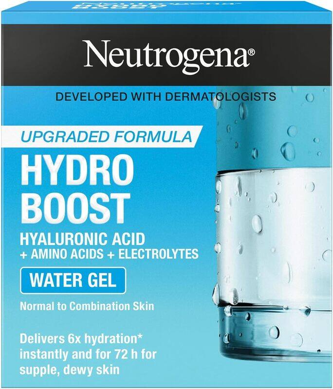 

Neutrogena Face Moisturizer Water Gel, Hydro Boost, Normal To Combination Skin, 50 ml