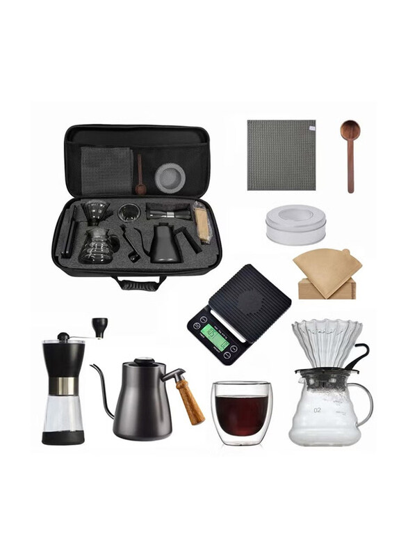 

Arabian Gear Arabic Coffee Set with Pour Over Outdoor Camping Accessories & Portable Travel Bag, V60, Multicolour