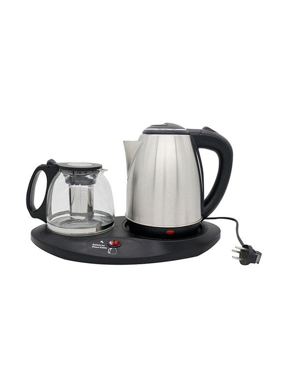 

Arabian Gear 1.8L Electric Kettle Stainless Steel Jug Electric Tea Pot Set, Silver