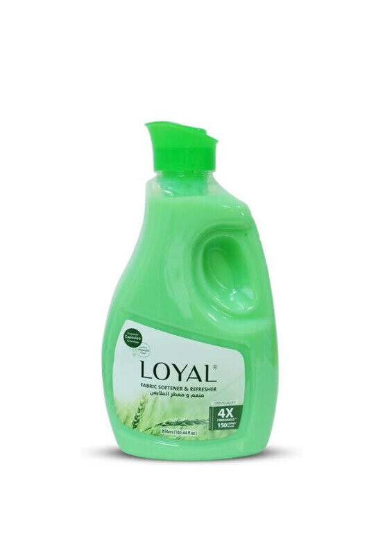 

Loyal Fabric Softener, Green Valley - 3000 ml x 4