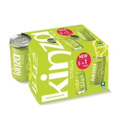 KINZA CITRUS SOFT DRINK - 360 ml x 6