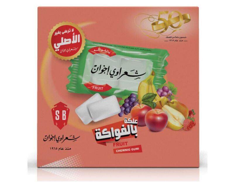 

Sharawi Fruit Flavor Chewing Gum - 100 packets x 2 pcs