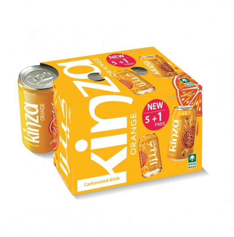 KINZA ORANGE SOFT DRINK - 360 ml x 6