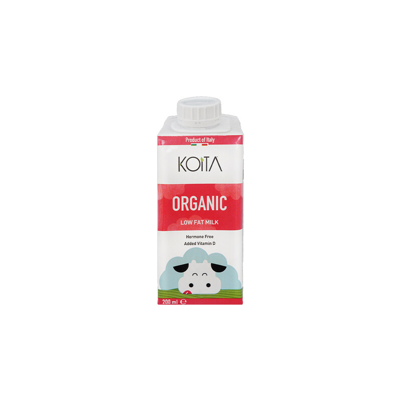 

Koita Organic Milk, Low Fat - 200 ml x 24