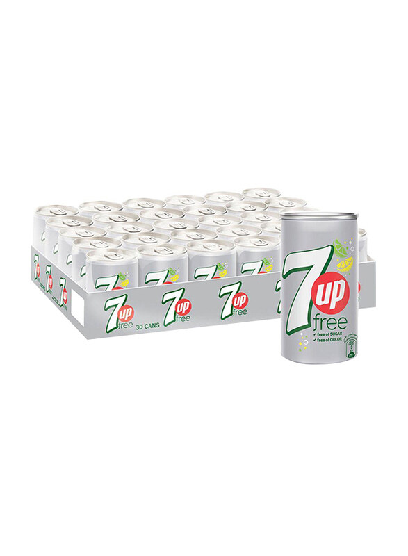 

7Up 7 Up Free Soft Drink, 30 Cans x 155ml