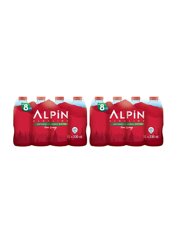 

Alpin Natural Mineral Spring Water, 24 Bottles x 330ml