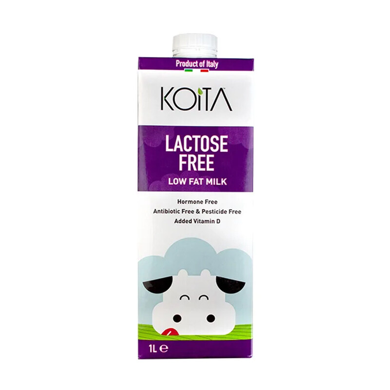 

Koita Organic Milk, Lactose-Free, Low Fat - 1 Liter x 12