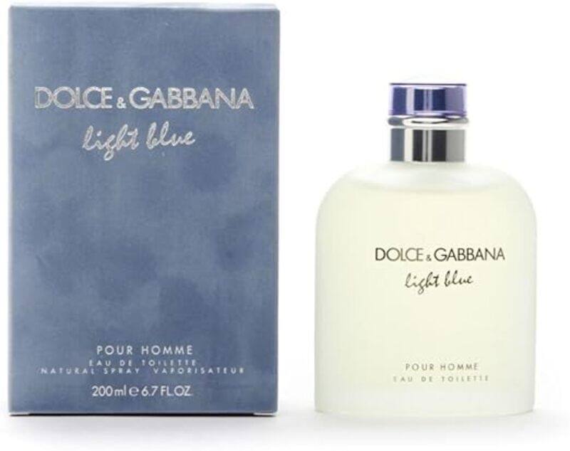 

Dolce & Gabbana Dolce and Gabbana Light Blue - Perfume for Men, 200 ml - EDT Perfume Spray, Multi-colored