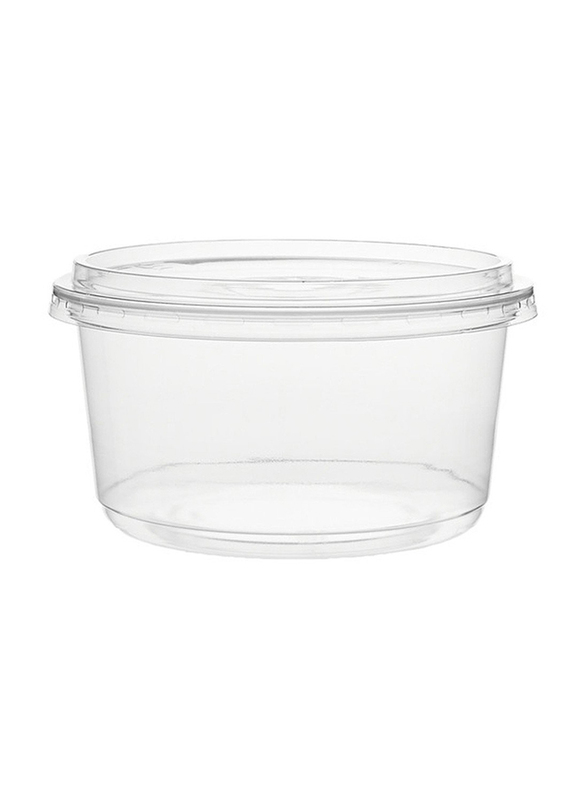 Hotpack 10-Piece Plastic Deli Container Round with Lids, 12oz, Clear