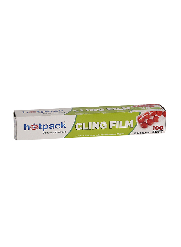 Hotpack Cling Film Food Wrap, 30.4cm x 30.4cm, 100 sq.ft.