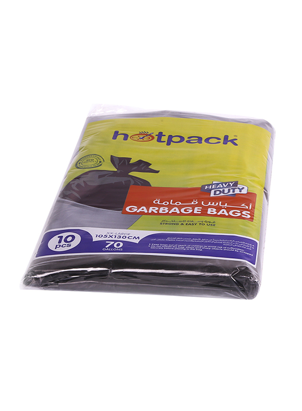 Hotpack Disposable Garbage Bag, XX-Large, 105 x 130cm, 10 Pieces