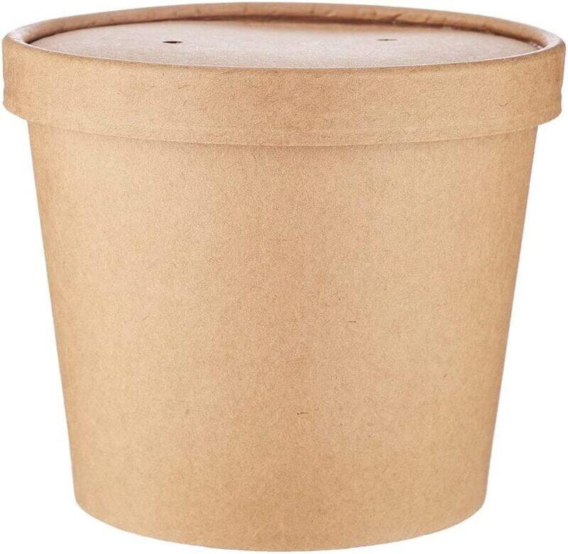 

Hotpack Kraft Soup Cup with Lid, 12oz, 5-Piece, Brown