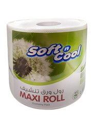 Soft N Cool Kitchen Maxi Roll Economy Pack Roll, 6 Rolls x 1Ply x 300 Meters