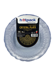 Hotpack 30cm 5-Piece Crystal Round Serving Plate, Clear