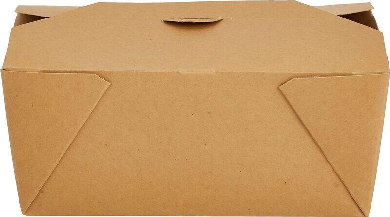 

Hotpack Kraft Take Away Box Food Container, 72oz, 5-Piece, Brown