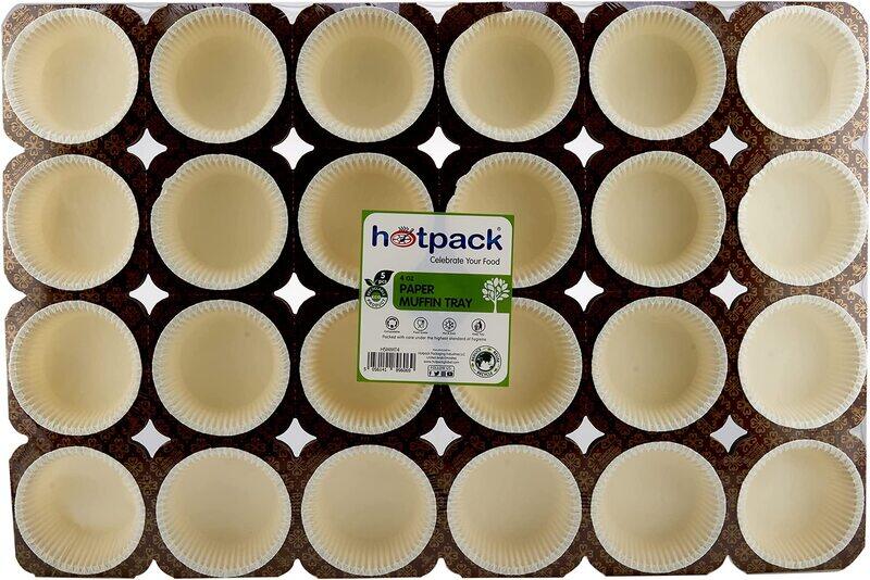 

Hotpack 4oz 5-Piece Paper Muffin Tray Cup, HSMMT4, 6 x 4-inch, White