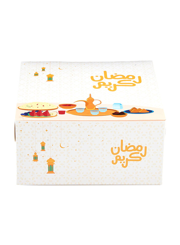 

Hotpack Ramadan Cake Box, 20 x 20, 100 Pieces, White