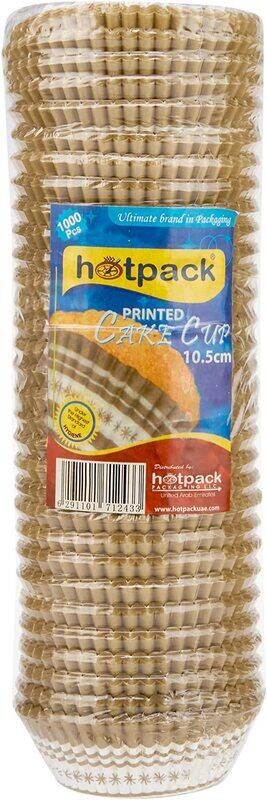 

Hotpack 10.5cm 1000-Piece Disposable Paper Cake Cup, CC10.5CLR, Brown