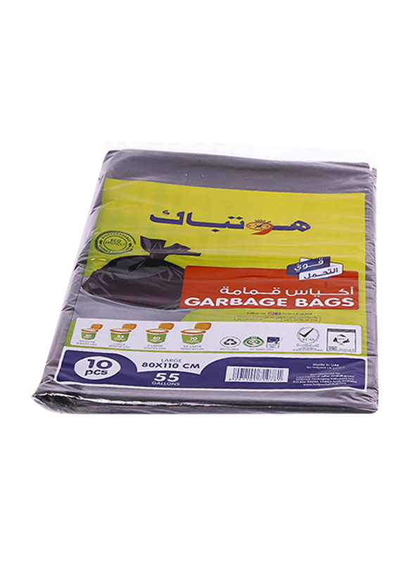 Hotpack Disposable Garbage Bag, Large, 80 x 110cm, 10 Pieces