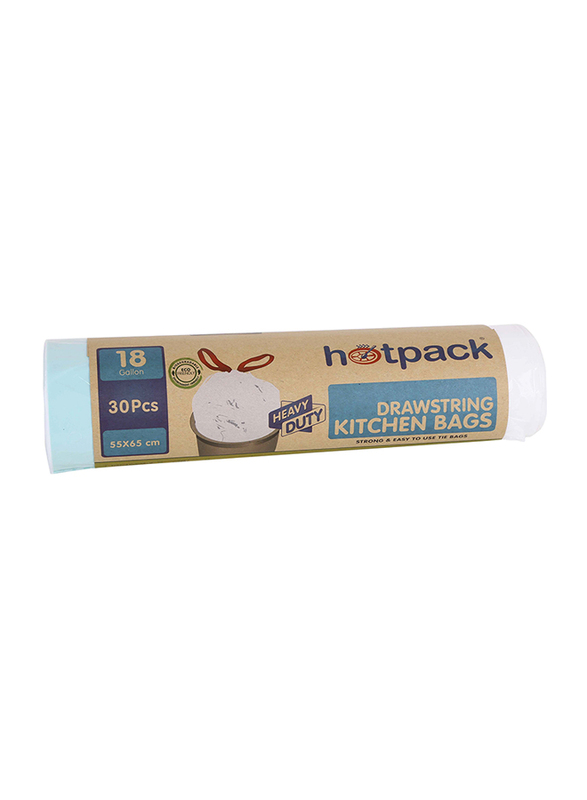 Hotpack Kitchen Bag Roll, 55 x 65cm, 30 Bags x 18 Gallons
