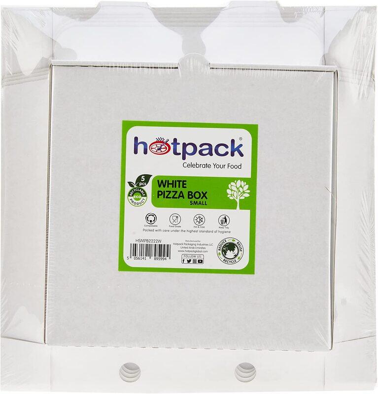 

Hotpack Pizza Box, 22 x 22cm, 5-Piece, White