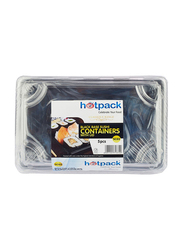 Hotpack 5-Piece Plastic Sushi Container with Lids, SC03B, Black