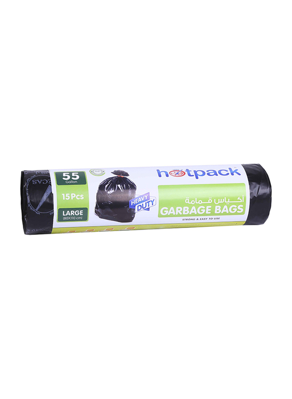 Hotpack Garbage Bag Roll, Large, 80 x 115cm, 15 Pieces