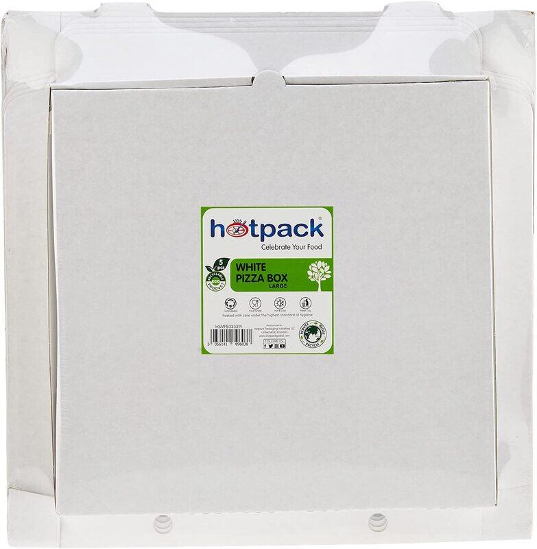 

Hotpack Plain Pizza Box, 33 x 33cm, 5-Piece, White