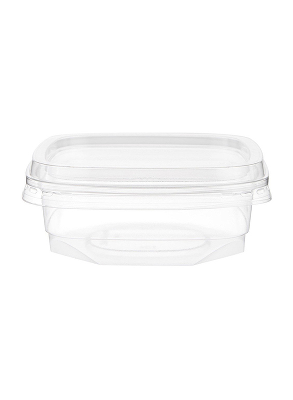 Hotpack 10-Piece Plastic Deli Container Square with Lids, 8oz, Clear