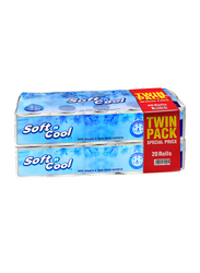 Soft N Cool Toilet Roll Twin Pack, 5 Packs, 20 Rolls x 400 Sheets x 2Ply (400 Meters)