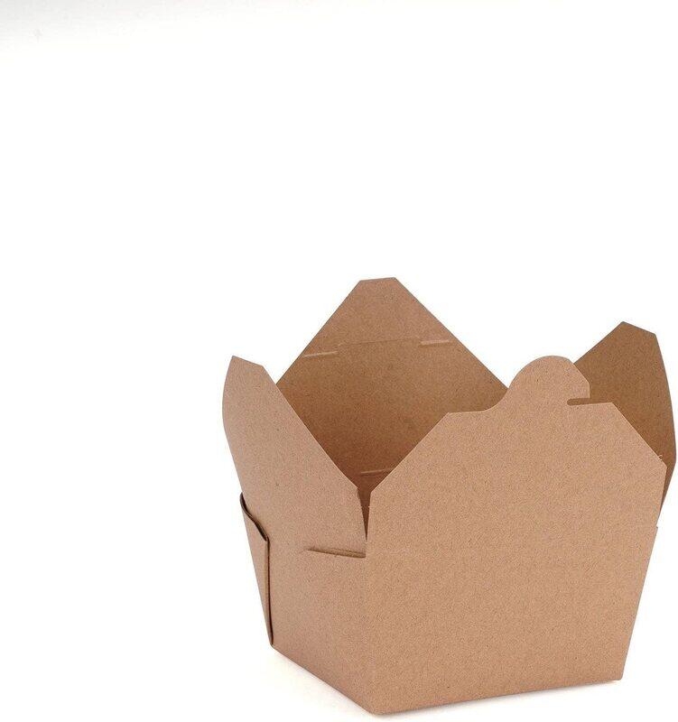 

Hotpack Kraft Take Away Box Food Container, 22oz, 5-Piece, Brown