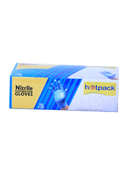 Hotpack Powder Free Nitrile Gloves, Small, 100 Pieces