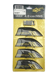 Naish 2017 IXEF 4cm Kiteboard Fin Set, 4 Pieces, Black