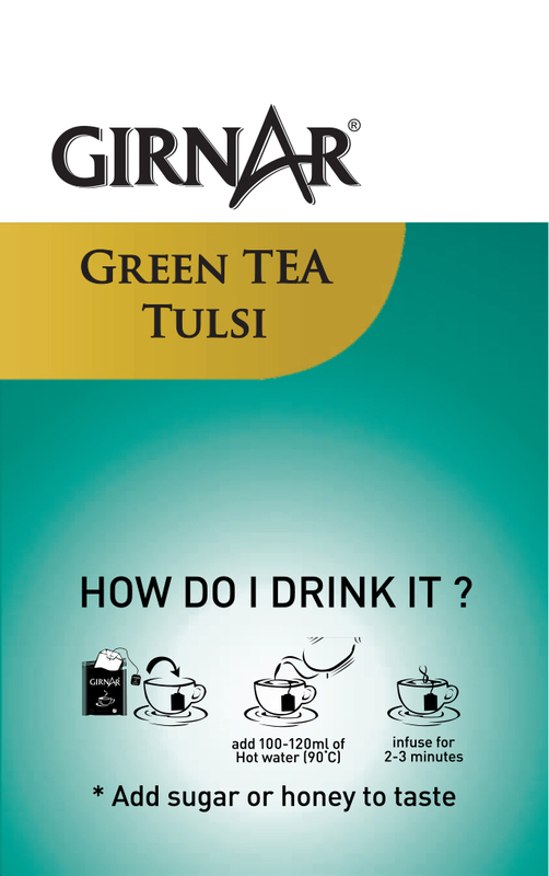 Girnar Tulsi Green Tea Bags, 10 Tea Bags x 1.2g