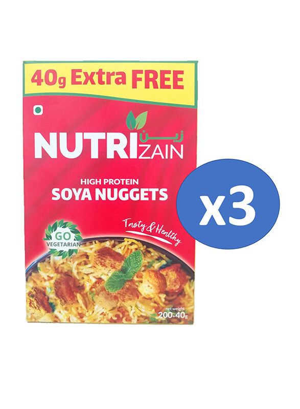 

Nutrizain Soya Chunks, 3 Pieces x 240g