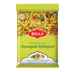 Bikaji Chowpati Bhelpuri - Mobile Pack 120g Pouch , Crispy & Crunchy , Made with All Natural Ingredients , Product of India
