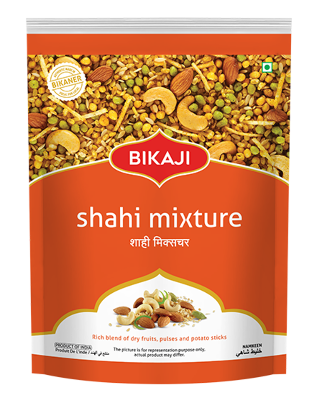 Bikaji Shahi Mixture 200g Pouch , Crispy & Crunchy Traditional Namkeen , Mildly Spiced & Flavorful , Made with All Natural Ingredients , Product of India