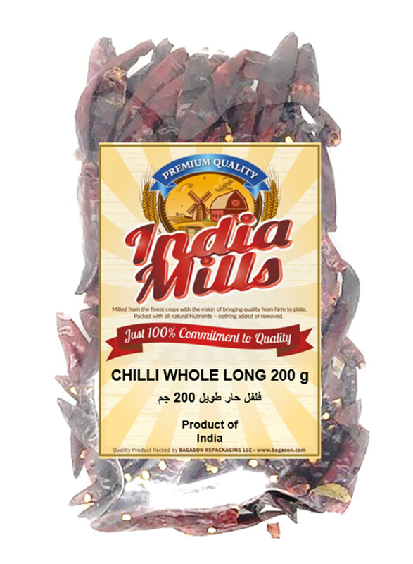 

India Mills Long Whole Chili, 200g