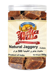 India Mills Natural Jaggery Cubes in Jar, 500g