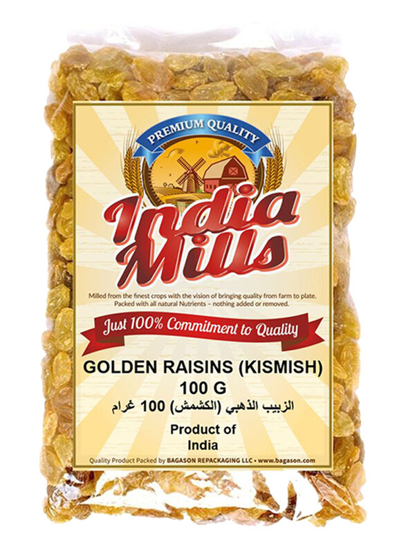 

India Mills Golden Raisins, 100g